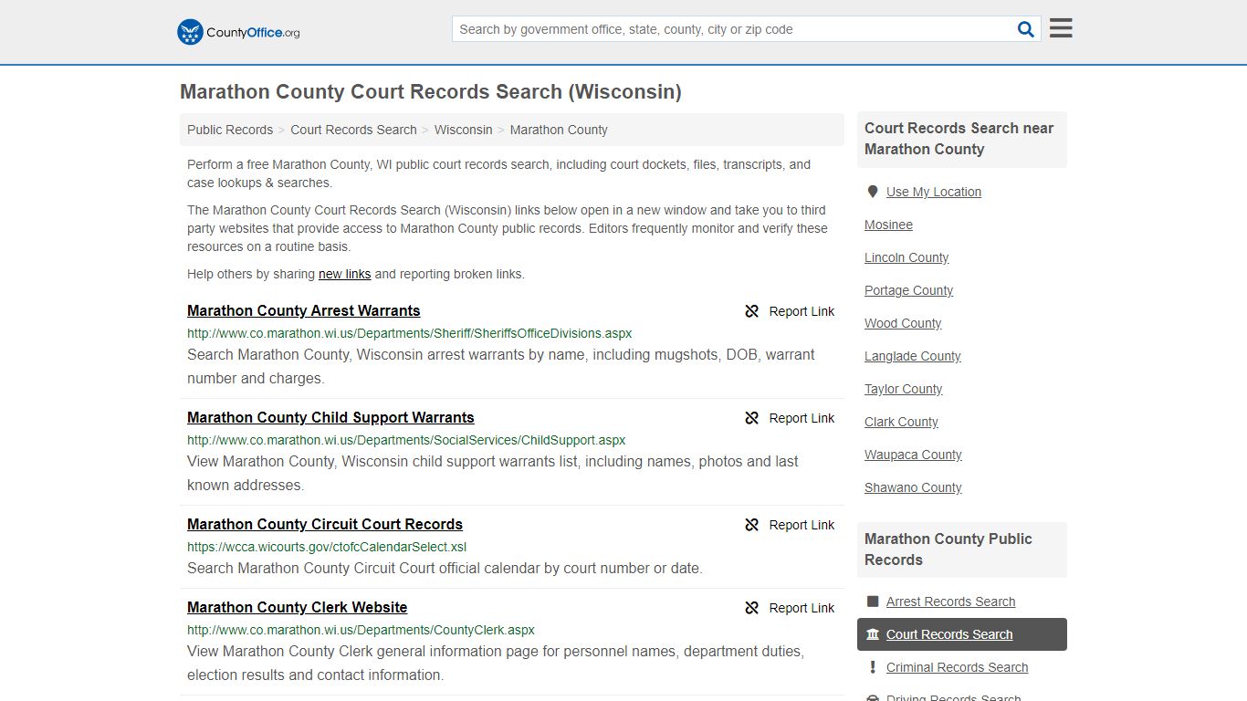 Court Records Search - Marathon County, WI (Adoptions ...