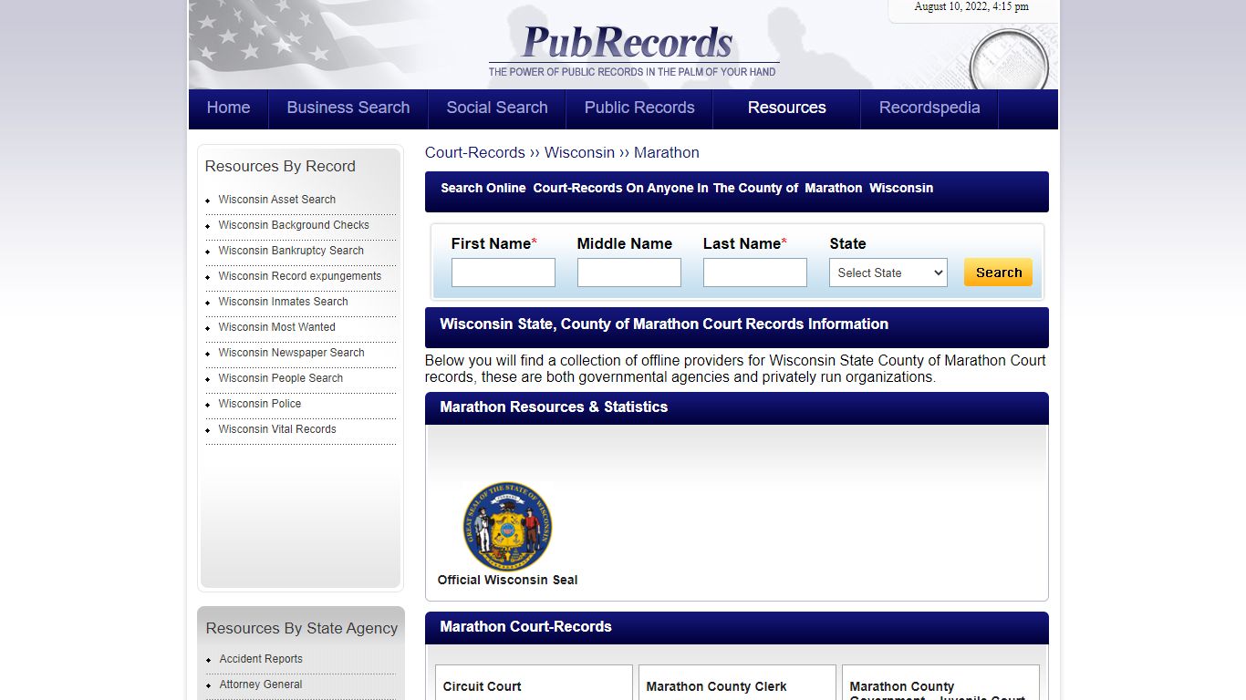 Marathon County, Wisconsin Court Records